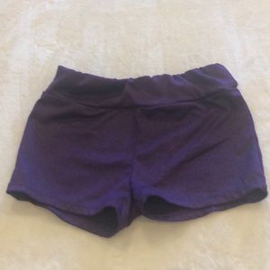 Purple sparkle shorts size 7/8